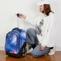 Großhandel Großer Schulrucksack mit Nylonfutter, Trolley-Funktion, Großen Rädern und Treppensteigfähig, Wasserdicht
