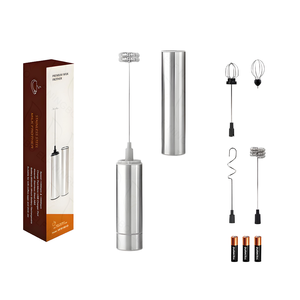 Chất lượng cao xách tay thép không gỉ sữa Frother mạnh mẽ điện Whisk tùy chỉnh Mini cà phê & Trà Công cụ mini Mixer Máy xay sinh tố - Product Image 1