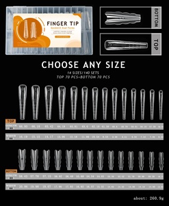 Nuevo Kit <span class=keywords><strong>de</strong></span> 140 <span class=keywords><strong>Uñas</strong></span> Postizas <span class=keywords><strong>de</strong></span> Cristal con Borde <span class=keywords><strong>de</strong></span> Mariposa, Moldes Duales para <span class=keywords><strong>Uñas</strong></span> Acrílicas, Práctica <span class=keywords><strong>de</strong></span> Extensión Rápida, Herramienta Reutilizable para Moldear <span class=keywords><strong>Uñas</strong></span> - Product Image 2