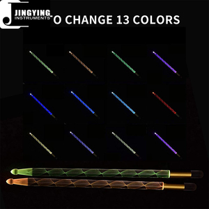 2023 accessoires de kit de batterie de musique Jingying, 13 couleurs <span class=keywords><strong>Ghost</strong></span> Dtyle Star Style acrylique baguettes fluorescentes baguettes de batterie lumineuses - Product Image 6