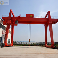 Grue portique à double poutre sur rail, système de levage électrique robuste pour entrepôt et cour industrielle
