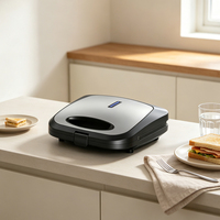 Mini-grill à sandwichs 2 tranches, presse à panini, appareil de cuisson domestique pour le petit-déjeuner