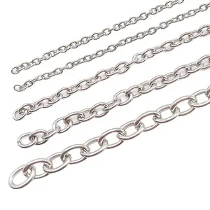 304 Stainless Steel O-Chain Semi-Finished DIY Clothing Jewelry Sier Necklace Bracelet Tassel O-Shaped Keychains & Carabiners