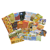 Venta al por mayor colores vibrantes diseños personalizados Super Crossword Puzzle Mega Crossword Scratch Offs billete de lotería para la diversión