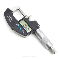 0-25MM/0-1 "Mitutoyo סגנון 2-דרך אלקטרוני דיגיטלי מחוץ מיקרומטר עם לייזר היקף חרוט ו קרביד הטה