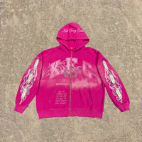 Streetwear Ensemble sweat à capuche et short pour homme avec logo Dtg personnalisé Ensembles pour homme avec pierres lavées