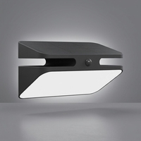 Lampu LED Tenaga Surya SanJin IP54 untuk Dinding, Sensor Optik, Lampu Luar Ruangan, Tiga CCT yang Dapat Disesuaikan, Jarak Deteksi 5-6m