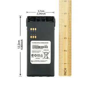 10 pcs PMNN4157镍氢IMPRES电池，适用于摩托罗拉GP328 GP338 HT750 PTX760 MTX8250 PRO7150双向无线电电池，带皮带夹