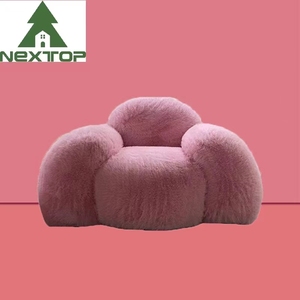 Sofá largo <span class=keywords><strong>Rosa</strong></span> estilo <span class=keywords><strong>italiano</strong></span> para niñas, sofá para sala de estar y dormitorio - Product Image 3