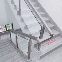 Rampe d'escalier et balustrade de balcon en acier inoxydable 304 brossé sur mesure pour villa - Installation moderne minimaliste sans perçage