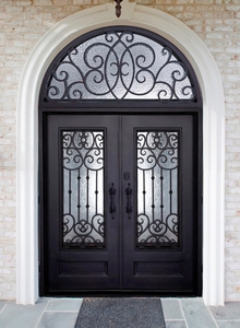 Puerta delantera <span class=keywords><strong>de</strong></span> seguridad <span class=keywords><strong>de</strong></span> hierro forjado Prima, entramado <span class=keywords><strong>de</strong></span> partición <span class=keywords><strong>de</strong></span> acero elegante y duradero, diseño moderno <span class=keywords><strong>para</strong></span> apertura Manual <span class=keywords><strong>de</strong></span> Villa - Product Image 4