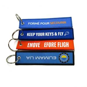OEM ODM çift taraflı dokuma anahtarlık havacılık uçuş aksesuarları araba anahtarlık promosyon anahtarlıklar ve Carabiners - Product Image 2