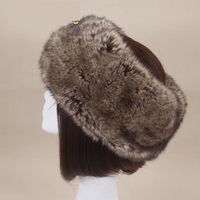 Bandeau en fausse fourrure de renard pour femmes, chapeau de Ski, couvre-oreilles tendance, nouvelle collection hiver