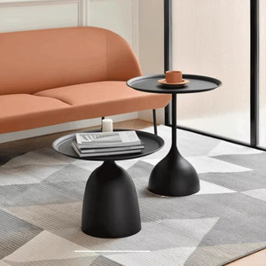 Hiện đại sang trọng màu trắng kim loại Bàn cà phê tối giản Retro thiết kế đơn giản cho phòng khách phòng ngủ hiện đại sử dụng phòng ăn - Product Image 4