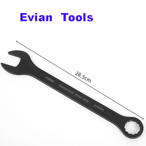 Clé à molette combinée <span class=keywords><strong>Evian</strong></span> en acier trempé finition oxyde noir 12/13/16/17 mm pour atelier de réparation - Product Image 5