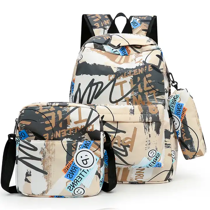 Wholesale New School Bags for Teenagers Girls Schoolbag Large Capacity  Ladies Printing Backpack Girls School Backpack Set with Lunch Bag From m.