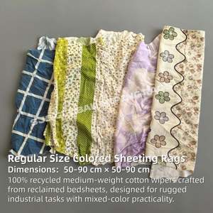 Trapos de colores 100% algodón, trapos de lona recuperados, tela reciclada para uso marino, trapos de algodón reciclado, trapos de limpieza para taller, algodón - Product Image 2