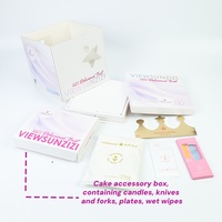 Boîte d'emballage haut de gamme pour gâteaux avec fenêtre transparente, boîte à desserts personnalisée avec logo de marque pour fêtes et célébrations
