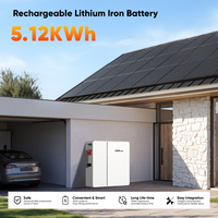 DAH EU Stock Baterai LiFePO4 Berkualitas Tinggi 51.2V Garansi 5 Tahun Sel A-grade dengan BMS, Cadangan Daya, Penyimpanan Energi Off-grid