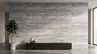 Panneau mural flexible en pierre texturée 3D gris ardoise ultra-mince, pliable, léger, pour revêtement extérieur et intérieur MCM