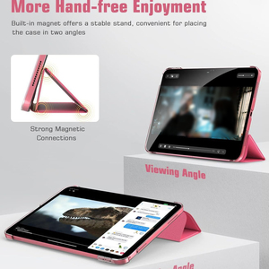 Étui pour <span class=keywords><strong>iPad</strong></span> 10e/11e génération en cuir PU, coque arrière rigide transparente en PC, étui intelligent pour tablette <span class=keywords><strong>iPad</strong></span> A16 10e 11e génération 2025 - Product Image 3