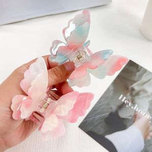 Nuova Molletta per Capelli a Farfalla Colorata, Accessorio per Capelli di Alta Qualità, Molletta a Doppio Strato con Cambio Colore, Stile Dolce - Product Image 1