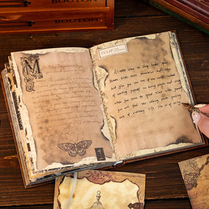 <span class=keywords><strong>Cuaderno</strong></span> <span class=keywords><strong>de</strong></span> Arte Vintage con Cubierta Hueca y Costuras Decorativas - Páginas a Todo Color, Diseño Nostálgico, Set en Caja <span class=keywords><strong>de</strong></span> Regalo - Product Image 2