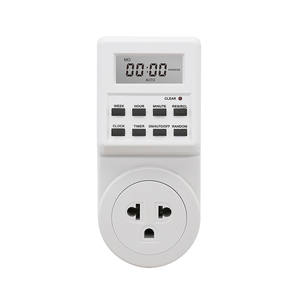 THA Plug <span class=keywords><strong>Timer</strong></span> Digital Switch Outlet Temporizador De Cozinha Eletrônico Outlet 12/24 Horas Ciclo Programável <span class=keywords><strong>Timer</strong></span> Outlet Configuração do Tempo - Product Image 1
