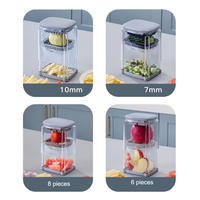 Hachoir manuel multifonction en plastique avec lames en acier inoxydable de haute qualité, coupe-légumes, coupe-pommes de terre pour frites