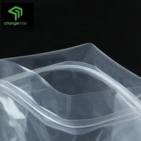 Sacs en plastique transparents à fond plat avec fermeture éclair en matériau BOPP PET mat réutilisable pour l'emballage de nourriture pour animaux de compagnie en poudre