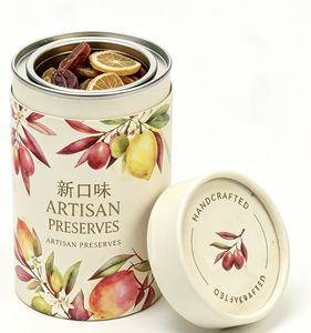 Tubo de Papel Impreso Personalizado de Grado Alimenticio, Envase Cilíndrico Hermético para Frutos Secos, Té, Café, Bocadillos - Product Image 1