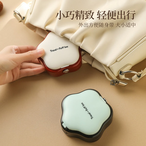 Boîte à poudre portable Chunzao avec miroir, anti-poussière, organiseur de maquillage pour poudre compacte - Product Image 1