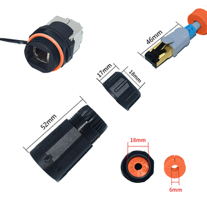 2025 ultimo modello impermeabile <span class=keywords><strong>RJ45</strong></span> connettore a parete attacco femmina Cat 6/5e Ethernet <span class=keywords><strong>connettori</strong></span> passante - Product Image 3