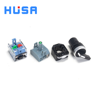 Interruptores de Botón HUSA LA38 Autoblocantes de 2/3 Posiciones 1NO 1NO1NC 6A IP65 de Metal y Plástico 220V 22mm