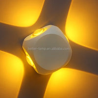 Applique murale extérieure haut/bas IP65 étanche en aluminium et polycarbonate à LED