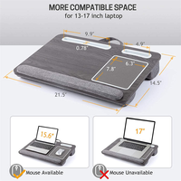 Meja Lipat Untuk Pangkuan Dengan Alas Mouse Dan Slot Ponsel. Meja Lipat Untuk Digunakan Di Sofa, Kursi, Atau Lantai
