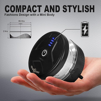 Luces de Baliza LED Ámbar con Base Magnética, Luces Estroboscópicas |   Luz Intermitente de Advertencia/Estroboscópica Recargable por USB-C de 12V/24V con 7 Modos de Destello