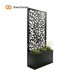 Jardinera Metálica Minimalista Gnee Garden con Patrón Irregular, Ligera, Soporte para Plantas de Exterior para Flores/Plantas Verdes - Product Image 5