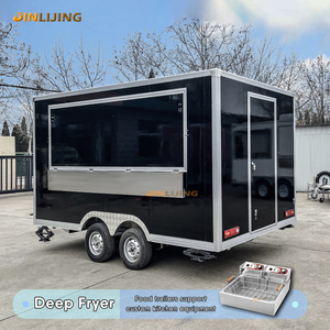 JINLIJING Équipement de cuisine personnalisé, remorque alimentaire, camion de restauration rapide mobile, remorque à hamburgers, friteuse électrique commerciale - Product Image 1