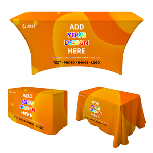 Tovaglia Personalizzata in Poliestere Impermeabile con Logo Stampato in Sublimazione, Elasticizzata in Spandex per Fiere - Product Image 1