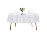 Nappe Moderne en Polyester Tissé Imperméable 120 pouces Couleur Unie pour la Maison, Mariages, Banquets, Hôtels, Anniversaires et Événements - Vente en Gros