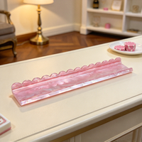 Supports de tuiles de mahjong en acrylique imitation nacre, organisateur avec barre de poussée intégrée, accessoires de mahjong pour jeu de société en intérieur