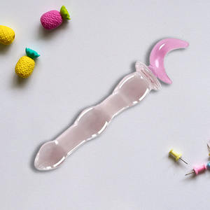 مجموعة جديدة 2023 من الألعاب الجنسية الزجاجية، سدادة شرجية على شكل قمر، قضيب اصطناعي كبير جدًا للنساء - Product Image 2