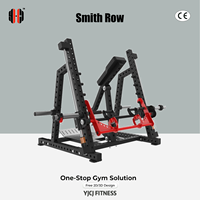Machine d'entraînement Smith Row avec barre guidée et banc réglable – Équipement de musculation du haut du corps pour salle de sport commerciale