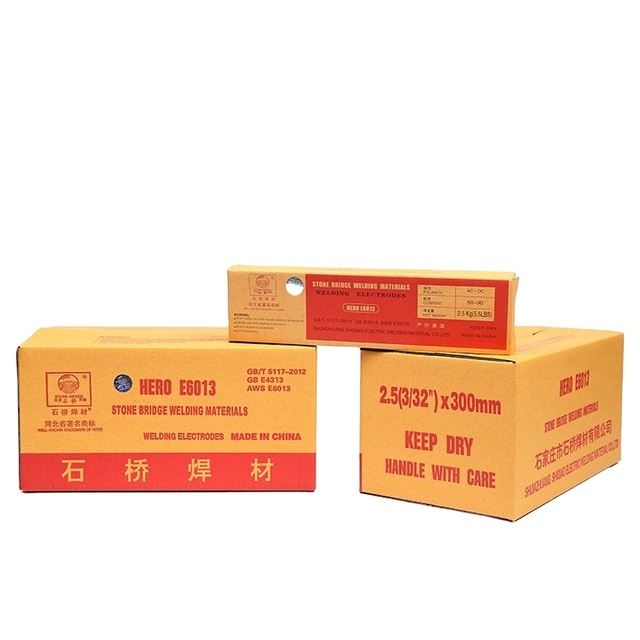 Brand Quality Welding Electrode  STONE BRIDGE WELDING ELECTRODE E6013 TIANJIN PORT  HERO   E6013