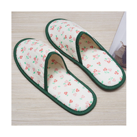 Chaussons d'hôtel et de compagnie aérienne de bonne qualité, nouveau style, doux, écologiques, en liège adhésif à fleurs rouges, dégradables