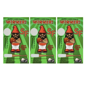 บัตรขูดรางวัลแบบกำหนดเองสำหรับโปรโมชั่น  ออกแบบพิเศษ  นำโชค  ซื้อแล้วได้สิทธิพิเศษ - Product Image 4