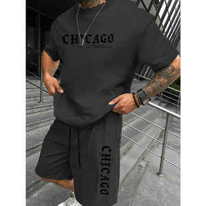 Supplier Customized Men's T-shirt <b>Sets</b> with Custom Pattern Printing. High-quality Men's Comfortable T-shirt <b>Sets</b> - Product Image 1