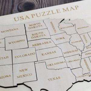 Especial <span class=keywords><strong>de</strong></span> madera educativa inclinada regalo personalizado EE. UU. <span class=keywords><strong>Mapa</strong></span> América <span class=keywords><strong>3D</strong></span> rompecabezas tablero <span class=keywords><strong>de</strong></span> juguete - Product Image 3