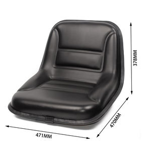 Asiento KL Asiento de conductor simple para tractores Carretillas elevadoras Cortacésped Piezas de maquinaria agrícola de construcción de PVC negro 1 año - Product Image 5
